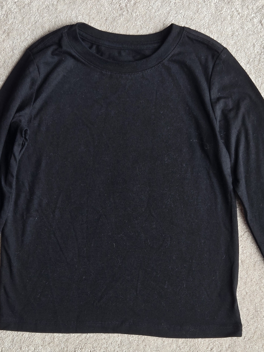 Cat & Jack Black Crewneck Men's Long-Sleeve Sweater